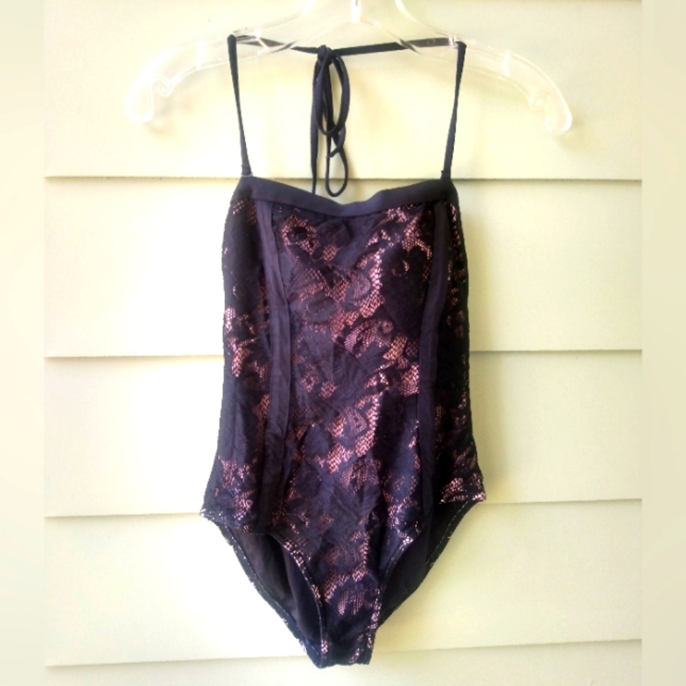 Bond-eye Australia Black Corset Style One piece Strappy Size US 4 AUS 8